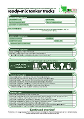 HRETDs suggested ready mix tanker truck planned task observation template