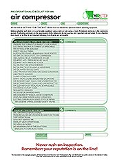 HRETDs pre-operational air compressor checklist