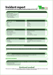 HRETD's OHS-compliant incident report form