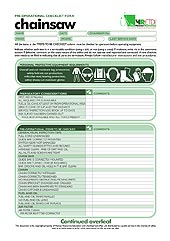 HRETDs pre-operational chainsaw checklist