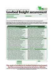 HRETDs pre-trip lowbed securement checklist