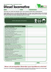 HRETDs pre-operational diesel locomotive checklist