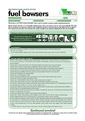 HRETDs pre-operational fuel bowser checklist