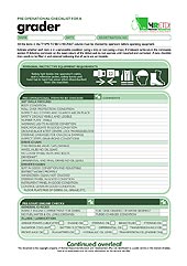 HRETDs pre-operational grader checklist