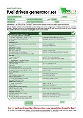 HRETDs fuel generator set checklist