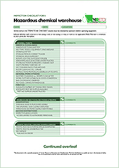 HRETD's hazardous chemical warehouse inspection checklist