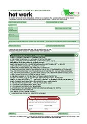 HRETD's hot work permit to work example