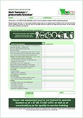 HRETD's jackhammer inspection checklist