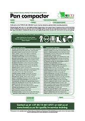 HRETD's pan compactor inspection checklist