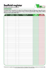 HRETDs scaffold inspection checklists and administration forms