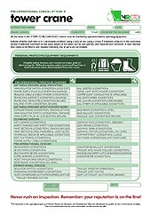 HRETDs pre-operational tower crane checklist