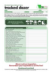 HRETDs pre-operational tracked dozer checklist